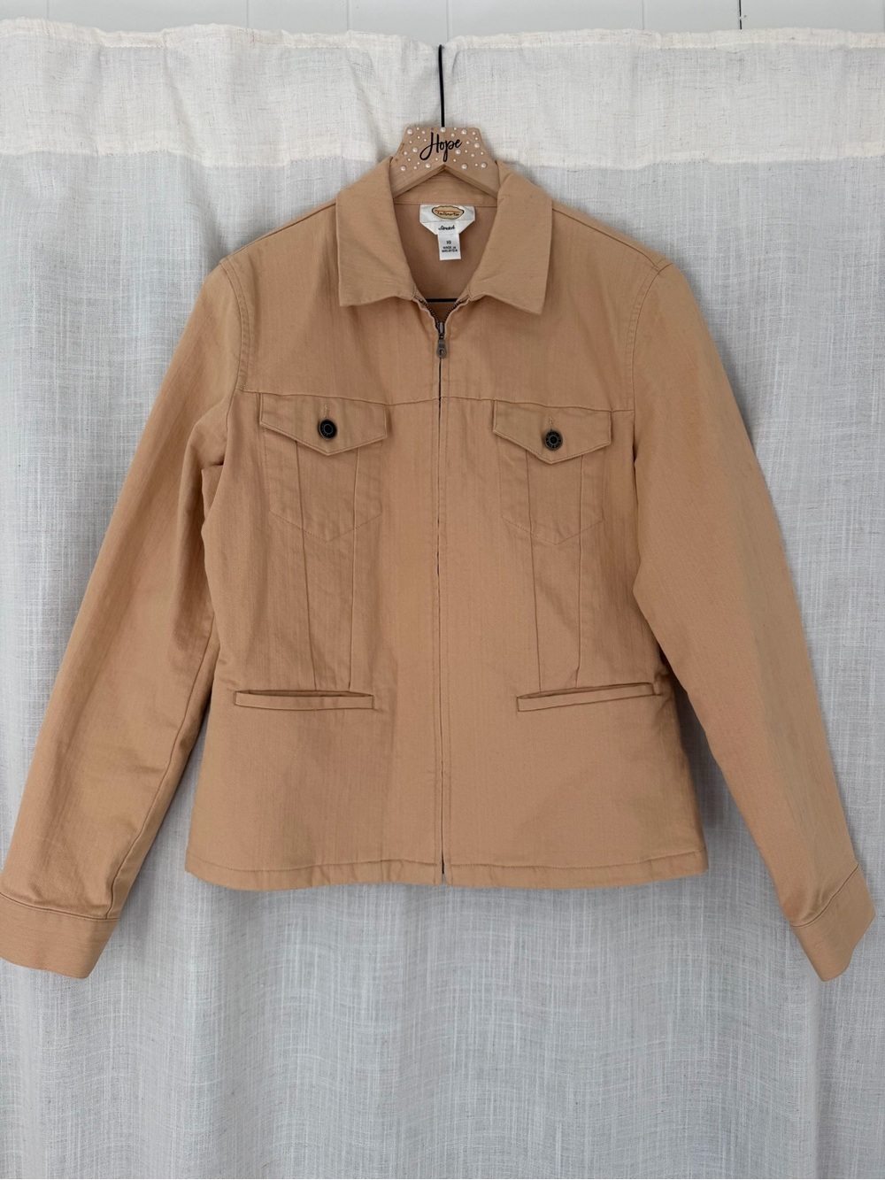 Talbots Women's Light Brown Zip-Front Jacket